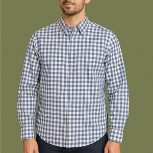 Brooks Brothers Blue and White Plaid Shirt